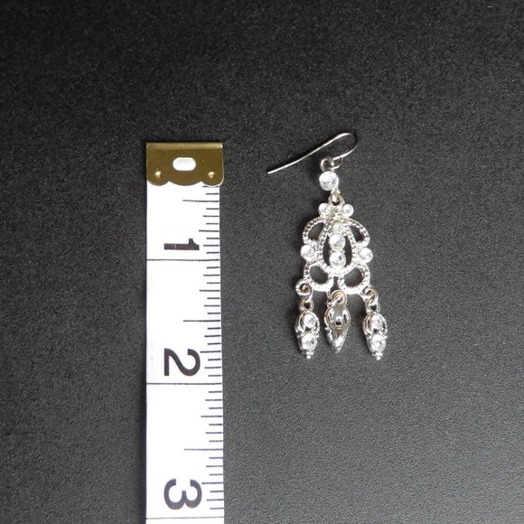 Charter Club Silver colored Chandelier Earrings - Picture 3 of 3
